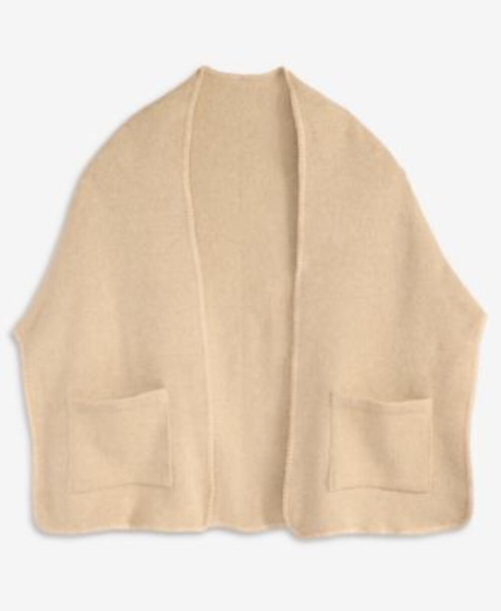 Style Co Solid Scarf Wrap With Pockets creme ONE SIZE